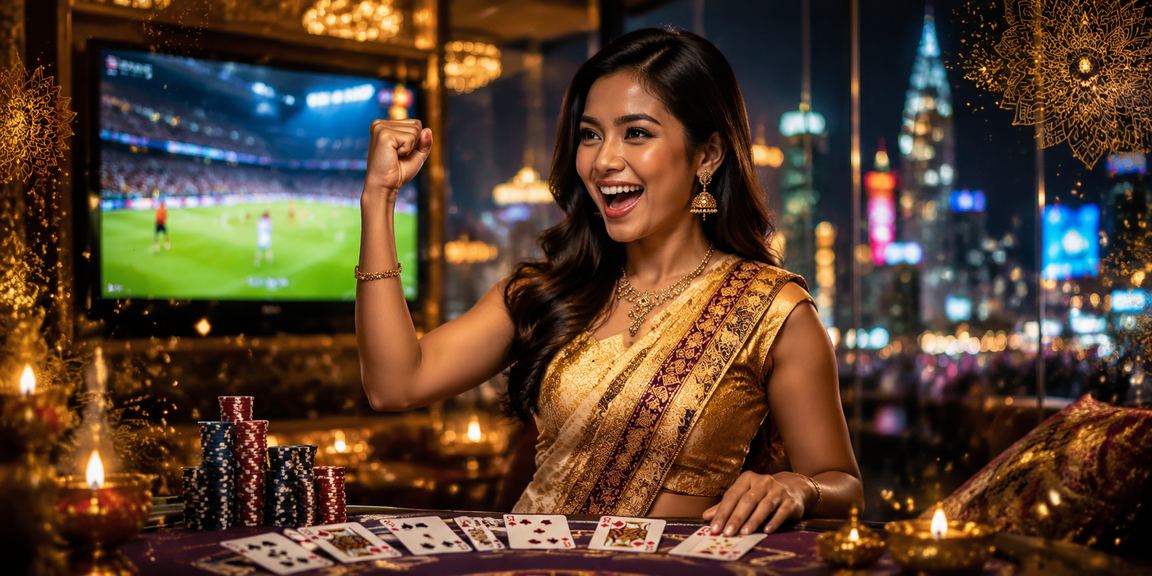 Pemain poker beraksi di meja di Kuala Lumpur